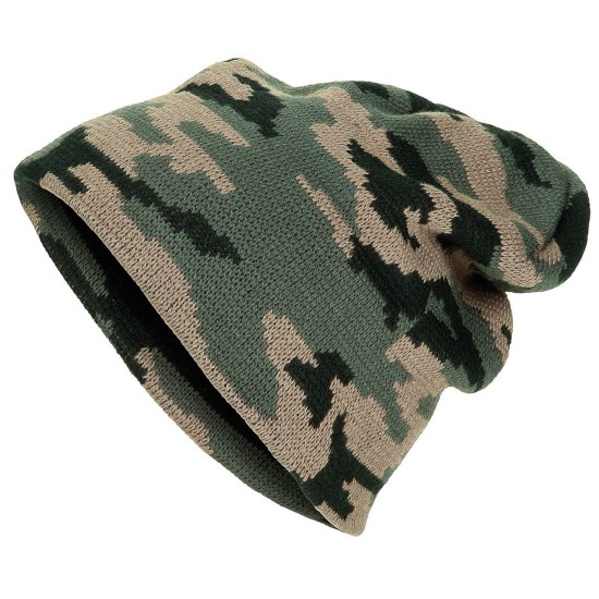 Čiapka pletená "BEANIE" woodland