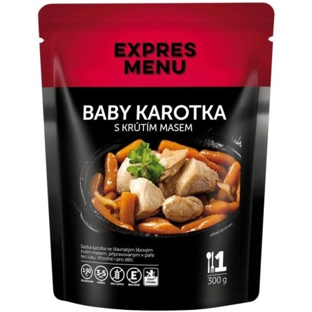 Expres menu - Baby karotka s morčacím mäsom 1 porcia