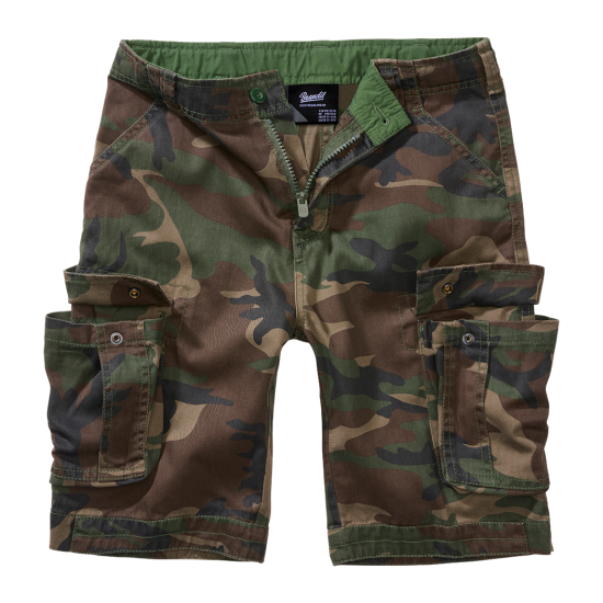 Kraťasy detské BRANDIT Urban Legend Shorts, woodland (Detské veľkosti 170/176)