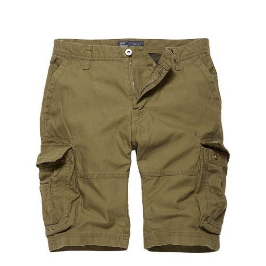 Kraťasy Vintage Industries Rowing, olive (Konfekčná veľkosť XXXL)