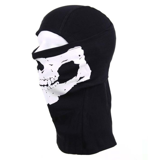 Kukla ninja bavlnená lebka, čierna