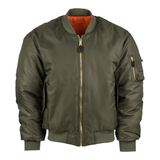 Letecká FOSTEX bunda MA-1 bomber, dark olive