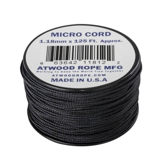 micro cord 125ft padakova snura 375m cierna