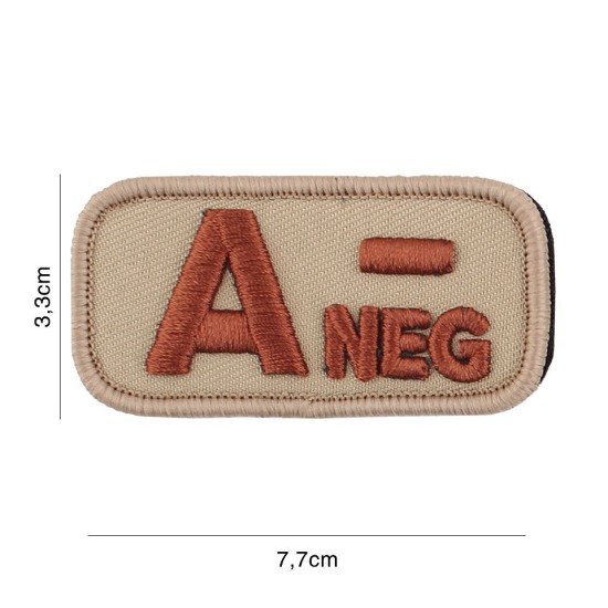 Nášivka látková na suchý zips "A-", coyote