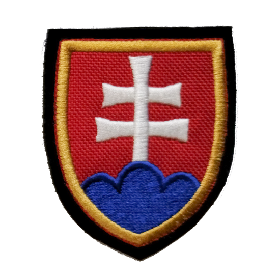 Nášivka na suchý zips SVK znak, čierny okraj