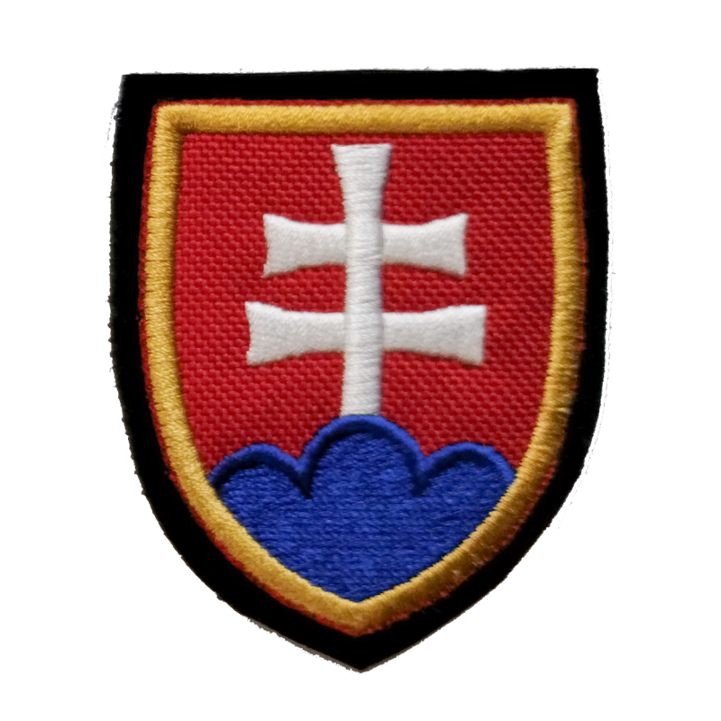 Nášivka na suchý zips SVK znak, čierny okraj