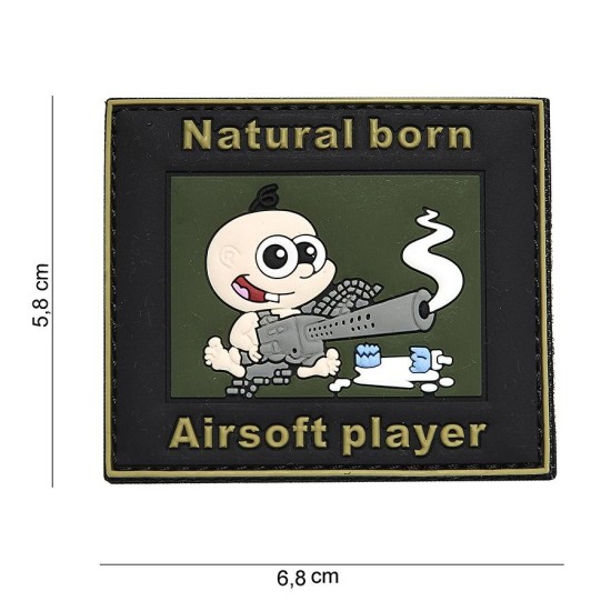 Nášivka PATCH 3D PVC natural born