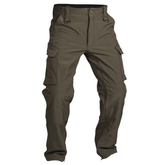 Nohavice MIL-TEC softshellové EXPLORER, olive (Konfekčná veľkosť XXXL)