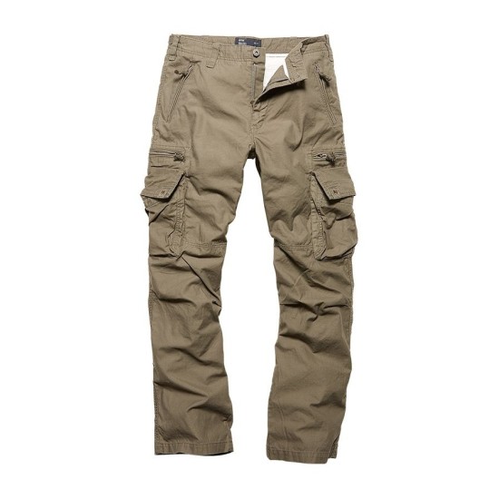 Nohavice Vintage Industries Rico, olive (Konfekčná veľkosť XXL)