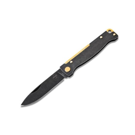 Nôž Boker Plus Atlas Black Stonewash Brass
