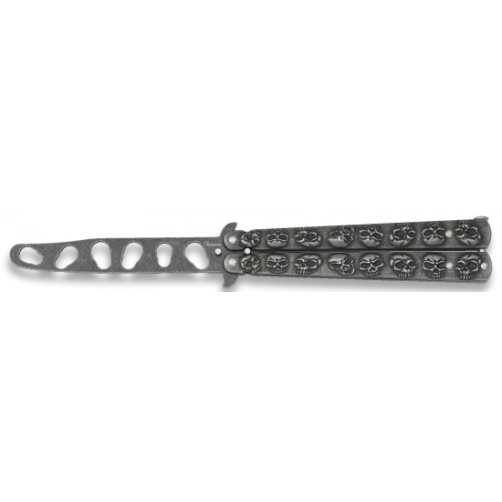 noz motylik albainox 02216 treningovy skull