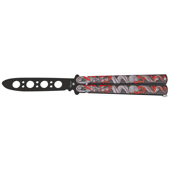 Nôž motýlik Albainox Red snake (02210) tréningový