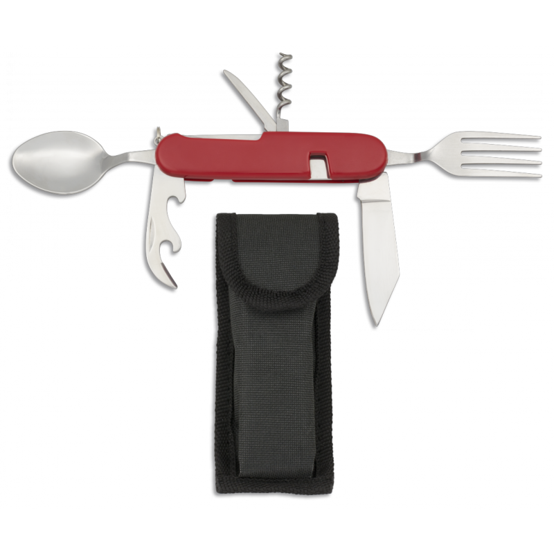 Príborový nožík multi Albainox (11007), červený