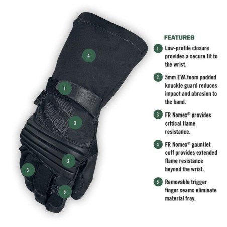 Rukavice Mechanix AZIMUTH, čierne (Konfekčná veľkosť XL)