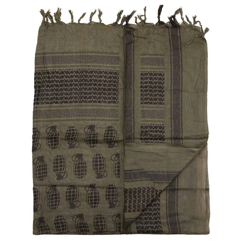 satka bavlnena 101inc arafatka grenade zelena