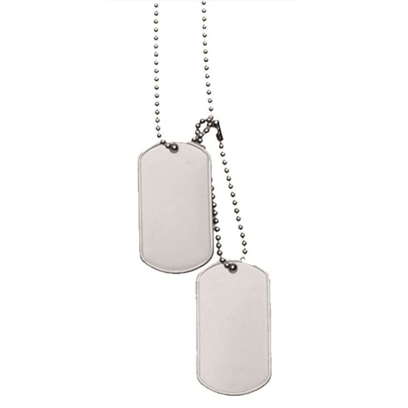 US ID štítok "DOG TAG", strieborný