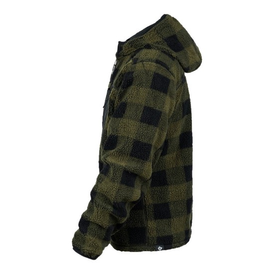 Bunda FOSTEX obojstranná SHERPA SOFTSHELL, čierna/zelená