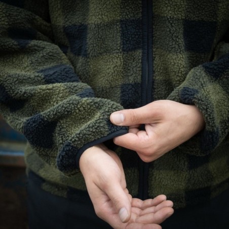 Bunda FOSTEX obojstranná SHERPA SOFTSHELL, čierna/zelená