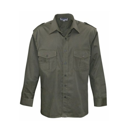 Commando košela pilotná, dlhý rukáv, olive (Konfekčná veľkosť XXXL)